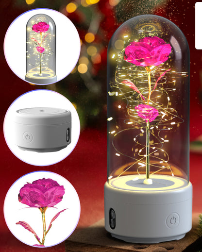 LED Bluetooth Flower Lamp with Glass Cover