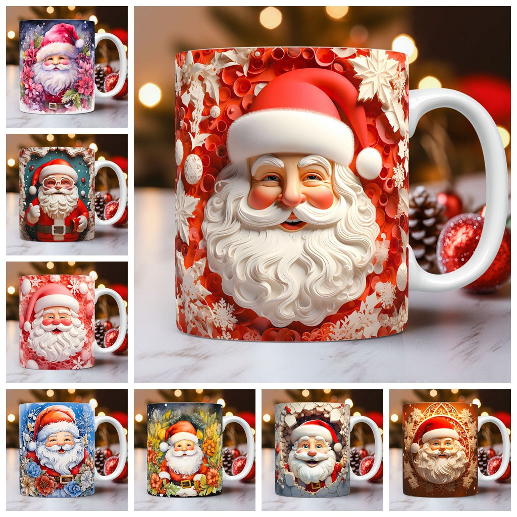 3D Santa Ceramic Christmas Mug