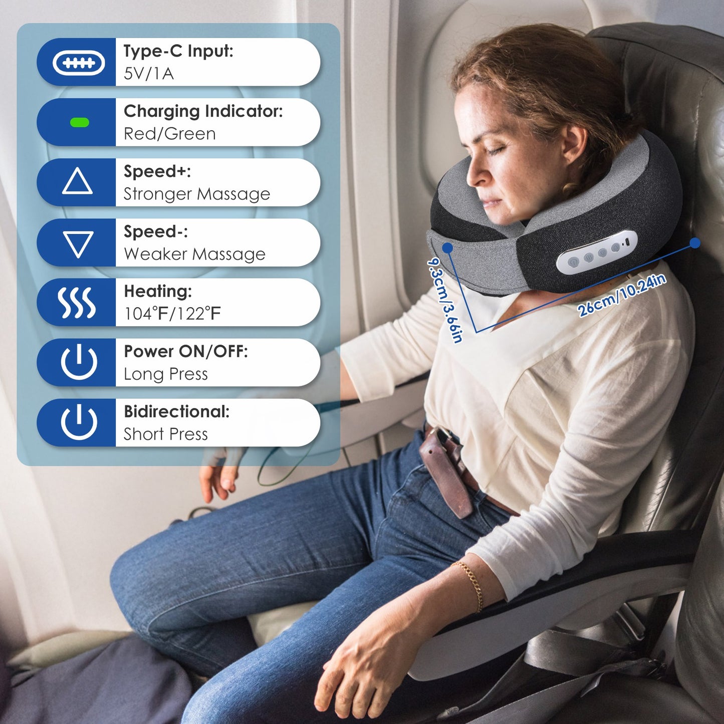 2-in-1 Neck Massager and Travel Pillow