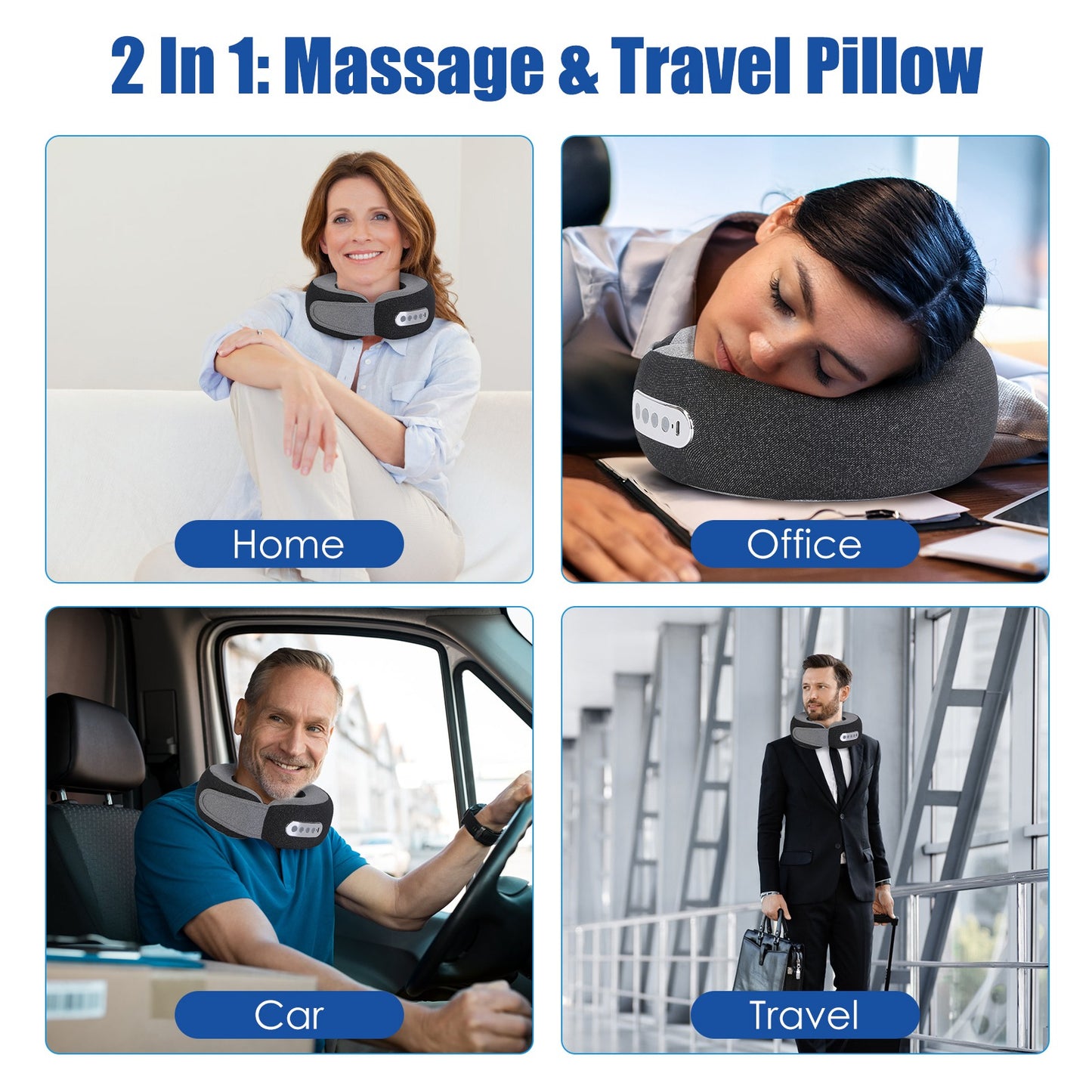 2-in-1 Neck Massager and Travel Pillow