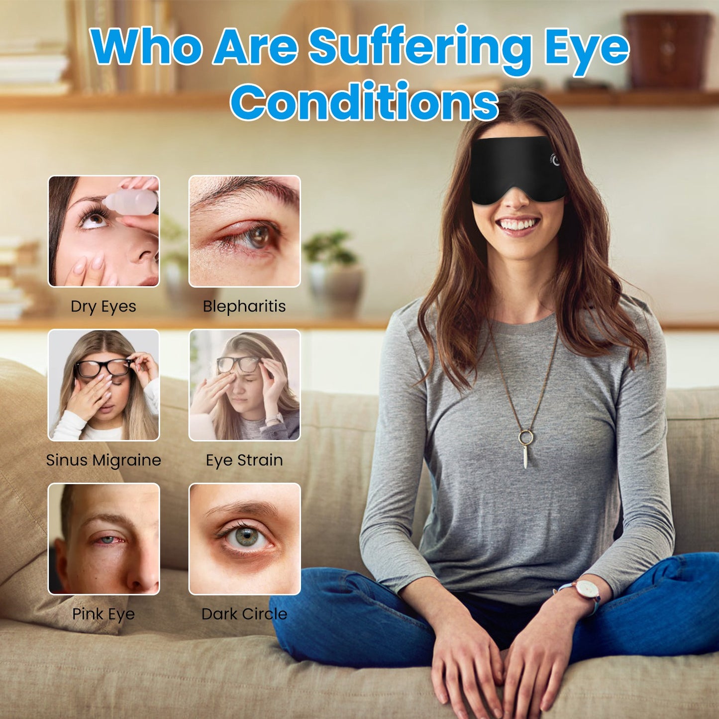 Cordless Heated Silk Eye Mask