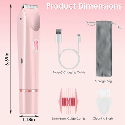 Women Dual-Head Body Trimmer – Cordless & Waterproof