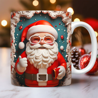 3D Santa Ceramic Christmas Mug