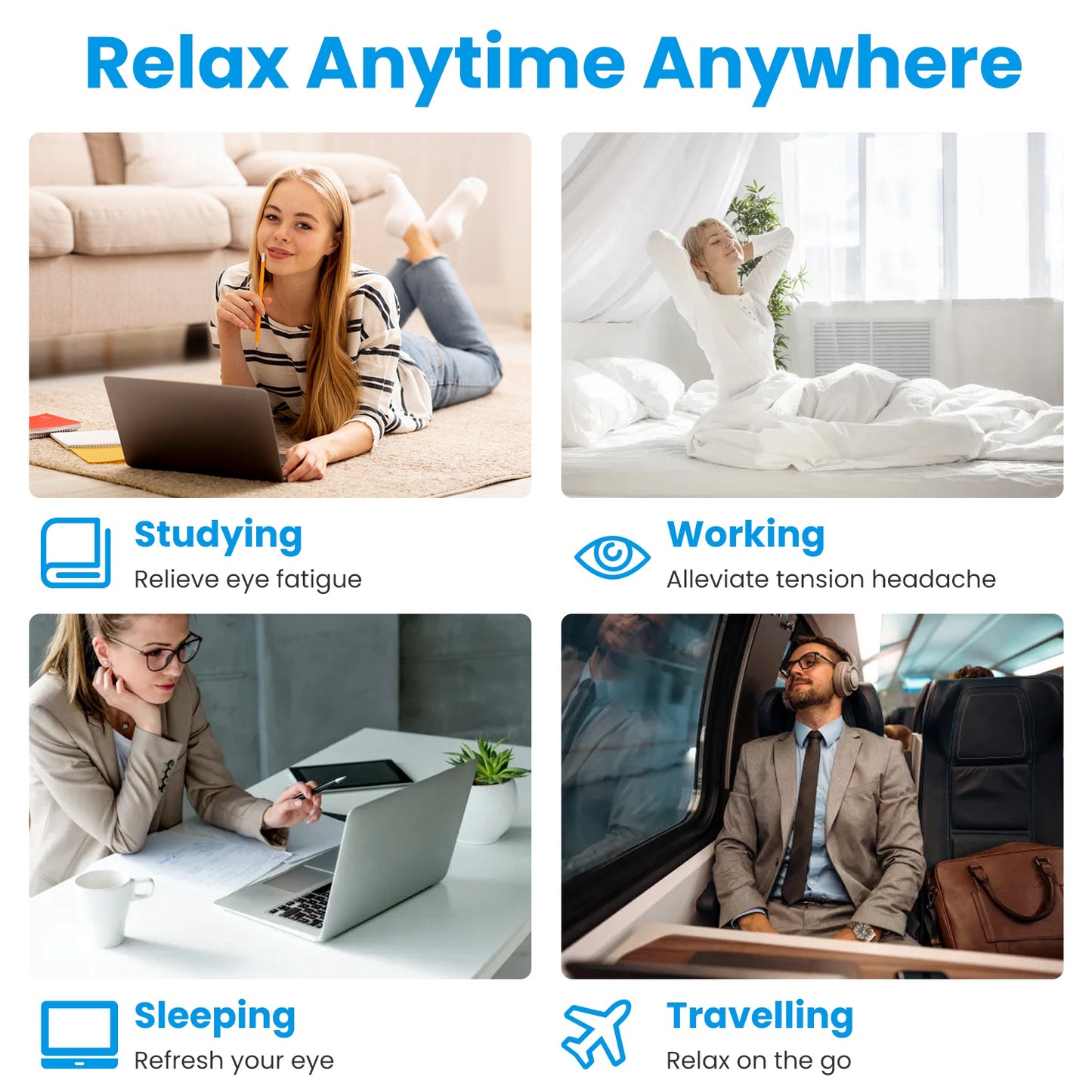 Cordless Heated Silk Eye Mask