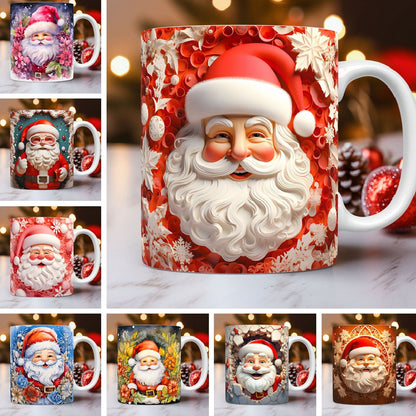 3D Santa Ceramic Christmas Mug