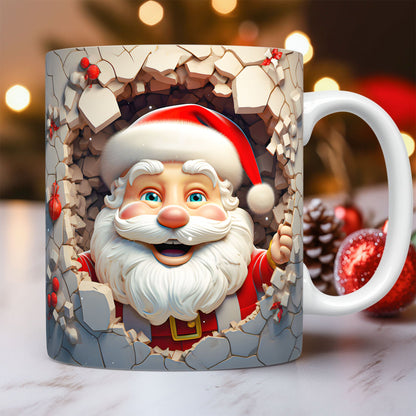 3D Santa Ceramic Christmas Mug