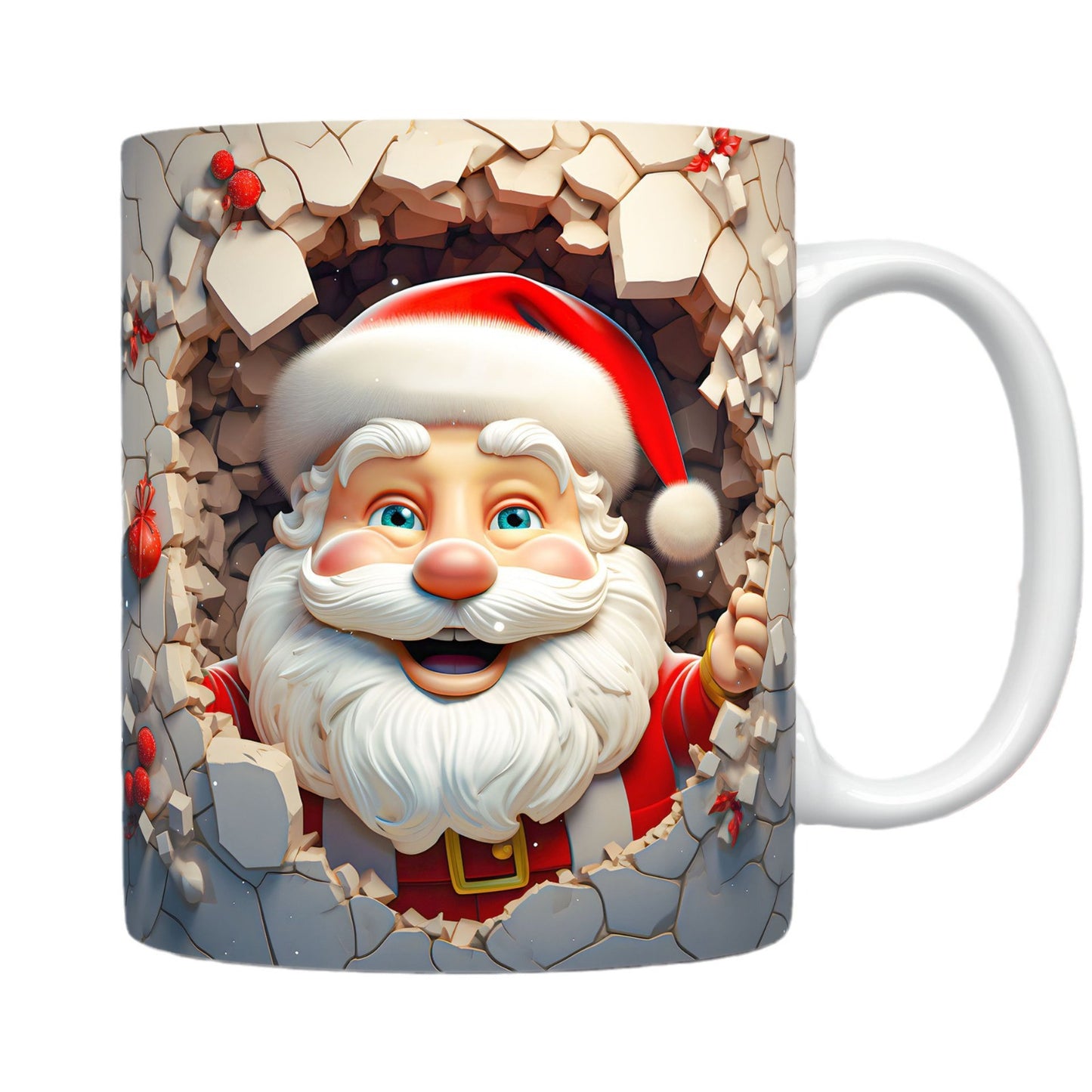 3D Santa Ceramic Christmas Mug