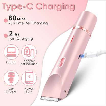 Women Dual-Head Body Trimmer – Cordless & Waterproof