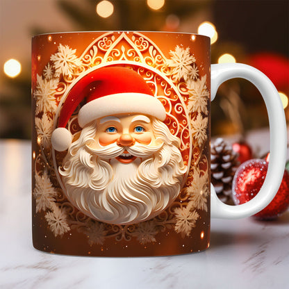 3D Santa Ceramic Christmas Mug