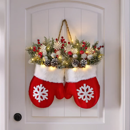 Christmas Glove Door Wreath