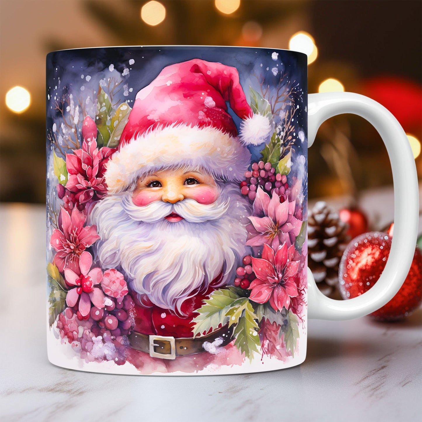 3D Santa Ceramic Christmas Mug