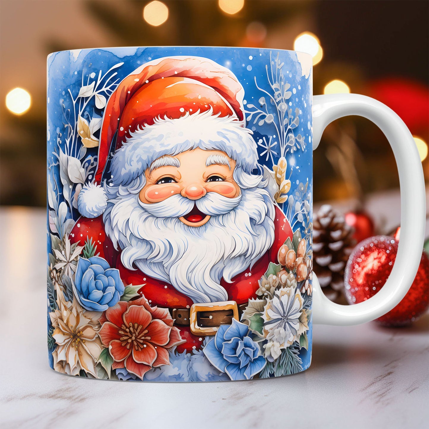 3D Santa Ceramic Christmas Mug